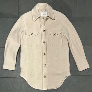 Aritzia Wilfred Free "The Ganna™ Relaxed Merino Wool Shirt Jacket